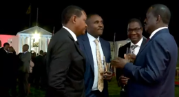 Azimio leader Raila Odinga attends a state banquet in honour of King Charles III at State House, Nairobi.